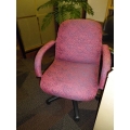 Sensor Burgundy Pattern Cloth Task Office Chair